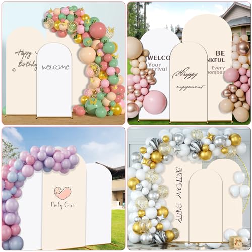 Set de 3 fundas para arcos de boda de spandex doble color miniatura 3