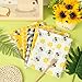 Whaline 6Pcs Bee Cotton Fabric Bundles Bee Daisy Honeycomb Plaid Fat Quarters Theme Quilting Patchwork Squares for Summer DIY Handmade Craft Decor, 18 x 22 Inch