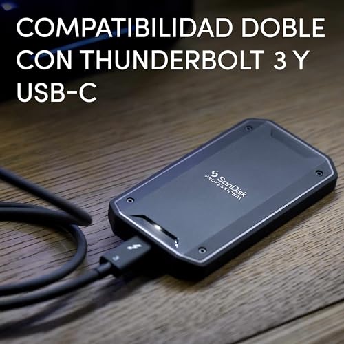 SanDisk Professional 4TB PRO-G40 SSD up to 3000MB/s, External Solid State Drive, Thunderbolt 3 (40Gbps), USB-C (10Gbps) Ultra-Rugged IP68 Dust/Water Resistance. Formatted exFAT. - imagen 3