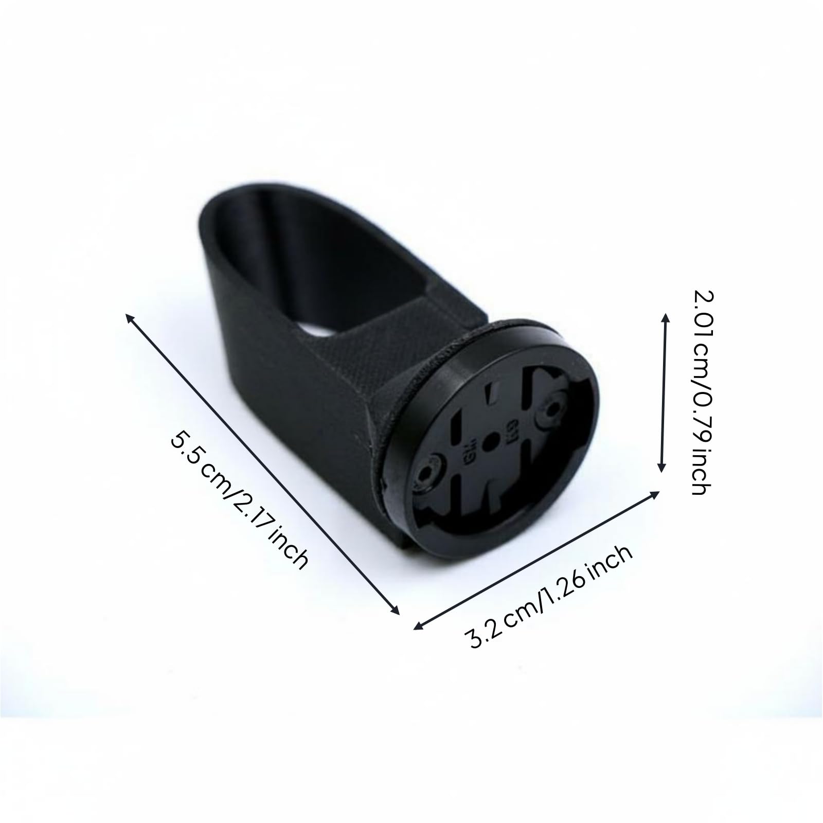 Supporto Sella Bici Staffa Luce Retro Carbonio Compatto Mantiene Estetica Pulita Montaggio su Tubo Sella Adatto per Ciclismo Pendolare Strade, Nero, Interfaccia Garmin Specializzata