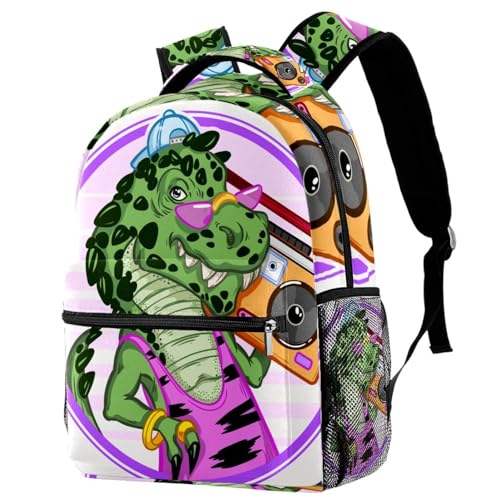 Sac à dos scolaire collège crocodile avec grand cartable école