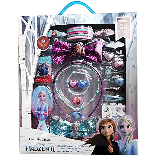 kids licencing Boîte de 34 Accessoires Cheveux de la Reine des Neiges 2