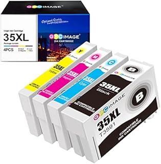GPC Image Compatible Ink Cartridges Multipack Replacement for Epson 35XL 35 XL for WorkForce Pro WF-4720DWF WF-4725DWF WF-4730DTWF WF-4730DWF WF-4740DTWF WF-4740DWF(Black Cyan Magenta Yellow, 4-Pack)