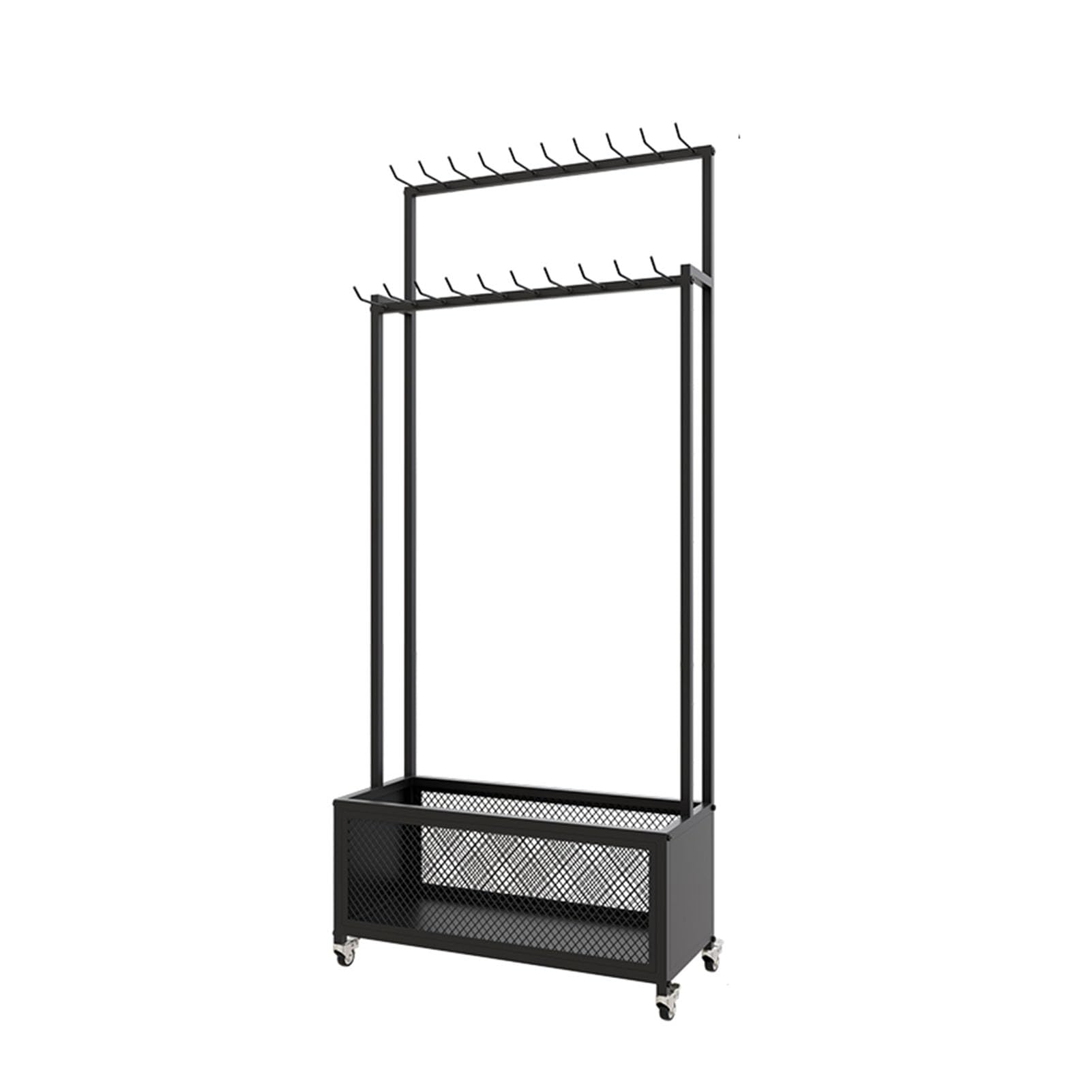 Soporte de exhibición de cinturón de metal de 2 niveles, organizador resistente de bufandas y chales para tienda de ropa, colgador de cinturón de armario para el hogar