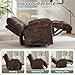 VIKAYAMICS Oversized Rocker Recliner Chair 42” Power Swivel Recliner for Living Room Overstuffed Extra Wide Rocking Recliners with Breathable Soft Fabric Up to 400lbs(Manual Brown)