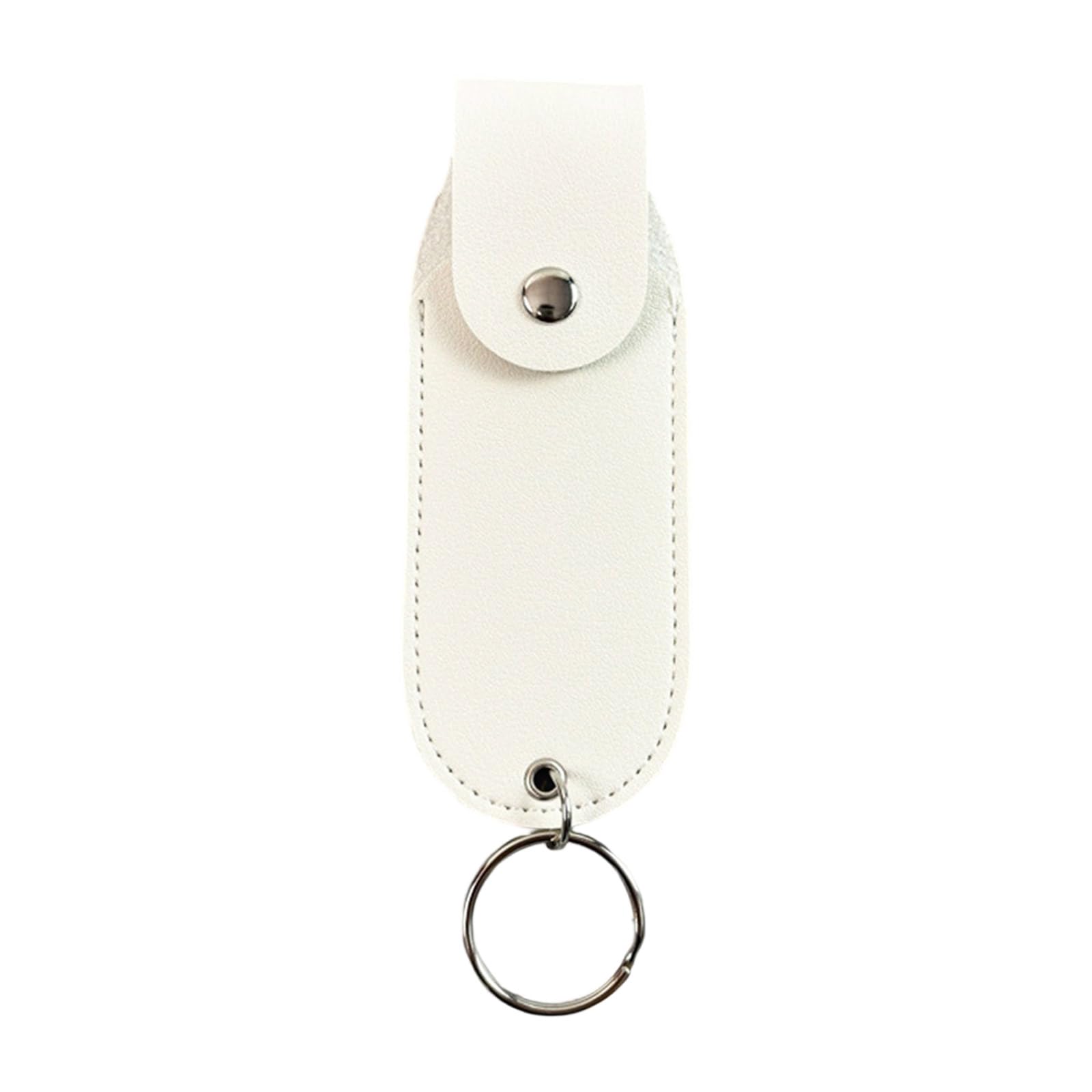 Xanorrg PU Leather Defense Sprays Keychain Holder Emergencies Ready Holsters With Secure Closure Keyring For Daily Carry PU Leather Pepper Sprays Holder