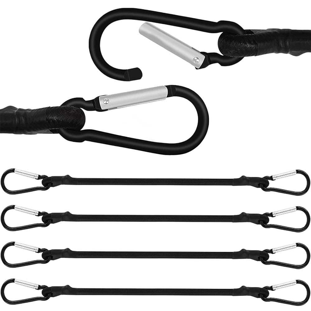 4 Pack Bungee Cord 50 Cm Bungee Straps with Carabiner Hooks โ image 1