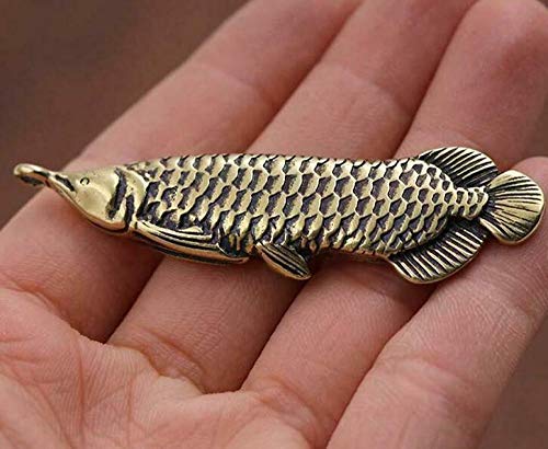 Statue Decorative Statua Di Scultura Cina Portachiavi Con Piccola Statua Di Pesce In Ottone