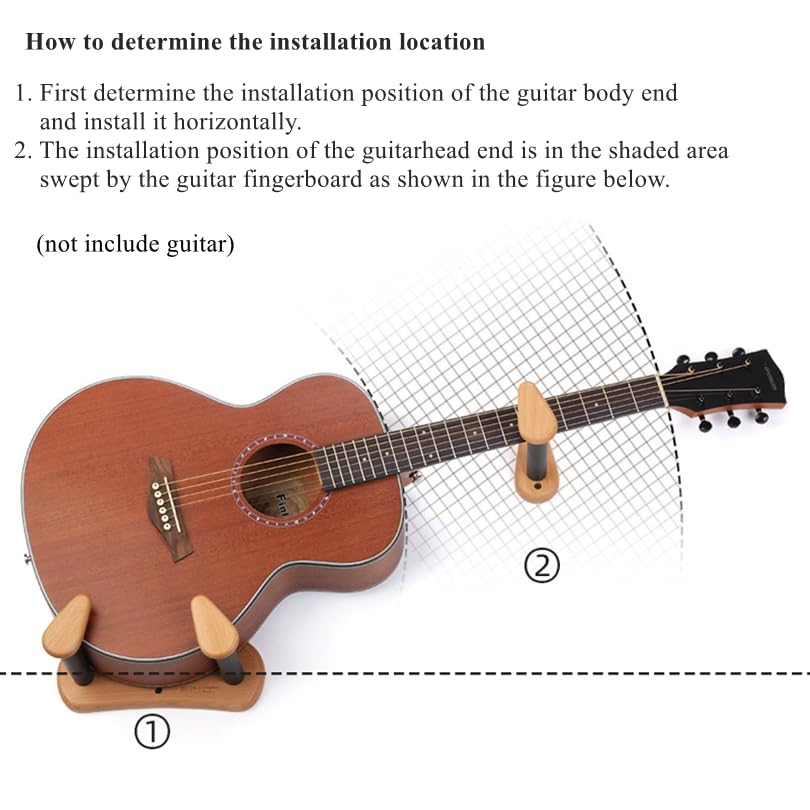 MuzcYM Guitar Hanger Wall Mount, Wood Guitar Hanger - Image 4