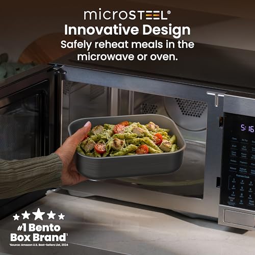 Image of Bentgo MicroSteel Leak-Proof Bento Lunch Box, Microwave & Oven-Safe