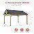 EAGLE PEAK 11x13 Hardtop Wood Gazebo,Outdoor Cedar Wood Frame Pavilion, Galvanized Steel Gable Roof, for Patio, Deck, Backyards, Garden, Natural Wood/Black