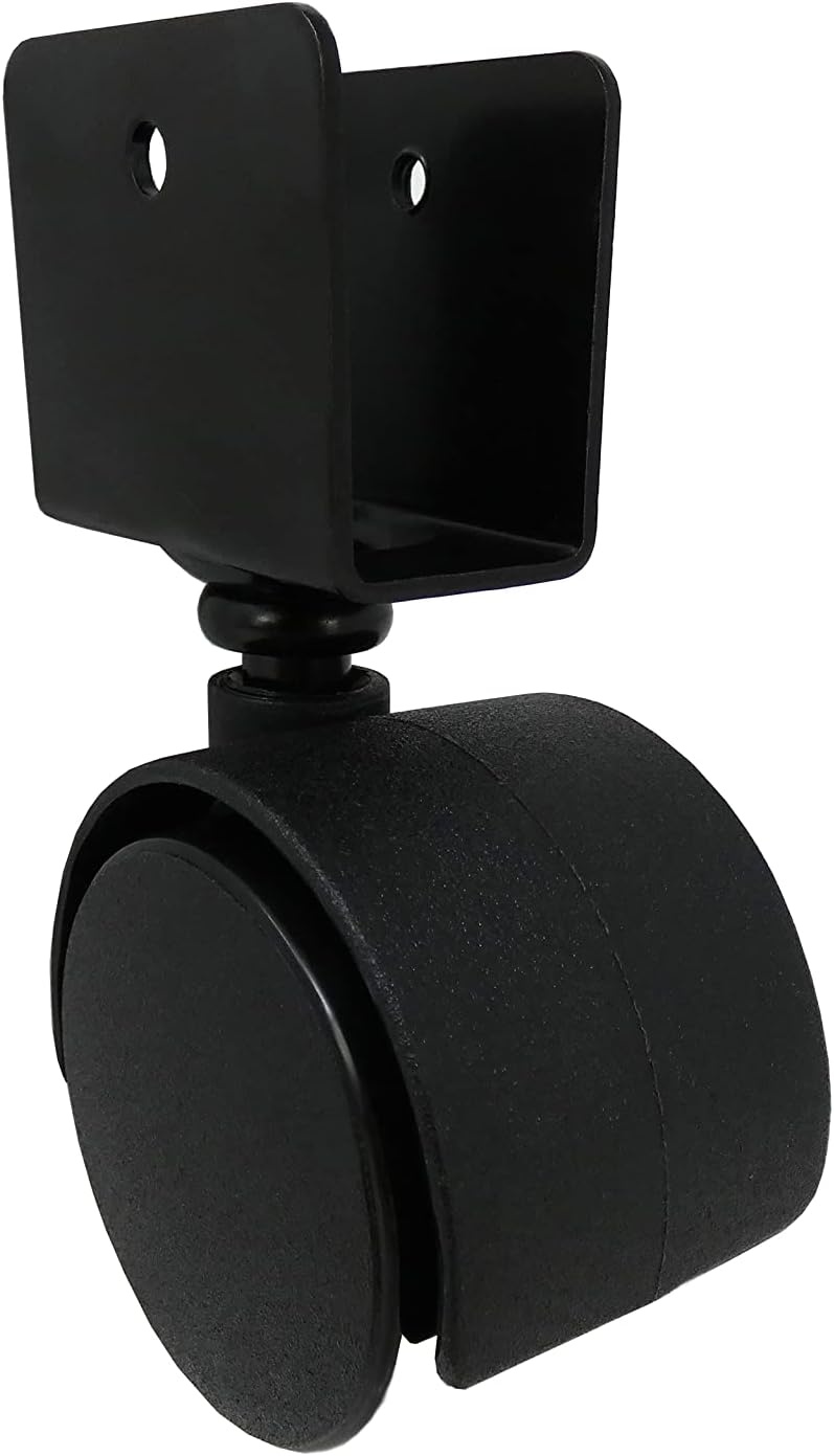 9420 1-5/8-Inch Office Chair Caster, Twin Wheel, 11/16-Inch U-Bracket, 40-lb Load Capacity, 2-Pack , Black