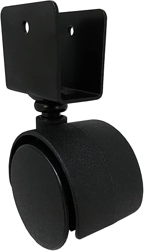 Shepherd Hardware 9401 rueda para silla de oficina de 1-58 pulgadas, individual, con base cuadrada de 1-12 pulgadas Capacidad de carga de 40 libras,