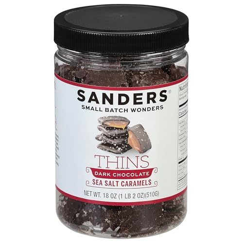Sanders Dark Chocolate Sea Salt Caramel Thins Tub