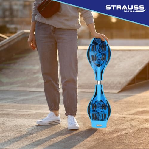 Image of Strauss Bronx SF Waveboard /Caster Board /Balancing Board | Heavy Duty Skateboard with 360-degree Caster Wheels | Lightweight with Illuminating Wheels | Ideal for All Skill Level