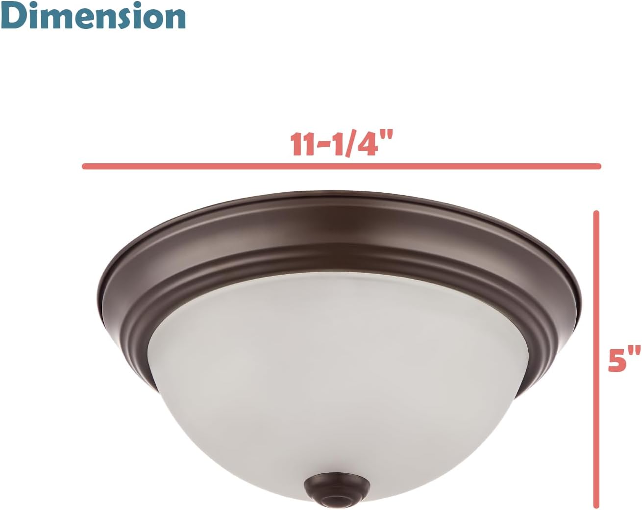 Aspen Creative 63022-22,2-Light Flush Mount/Oil Rubbed Bronze w/Alabaster Glass,11-1/4"Diameter E26 Socket/9 Watts LED Blub,Bulb Not Included,Set of 2