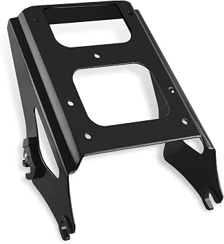 Detachable Two-Up Luggage Rack for Harley Touring 20092013 Road King, Electra Glide, Road Glide & Street Glide Quick Release Touring Trunk Mount Black