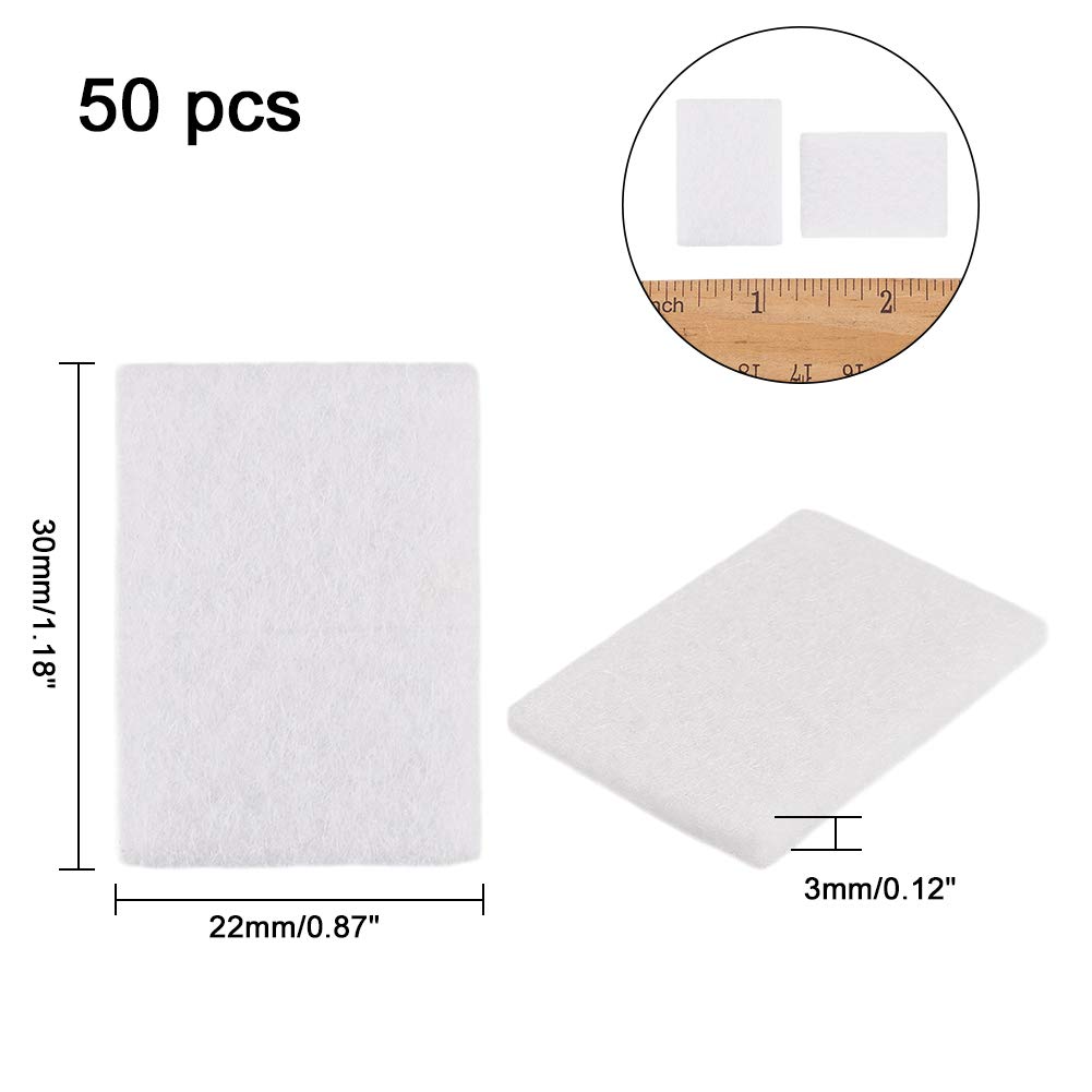 Almohadillas de aroma sin perfume, paquete de 50 almohadillas de repuesto de aceite aromático de 1.1 x 0.8 pulgadas, almohadillas difusoras de perfume de microfibra para equipos 7