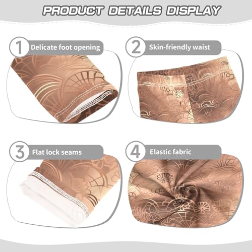 KLL Rose Gold Abstract Metallic Little Girls Legging Soft Full Length Lounge Pants Sports3