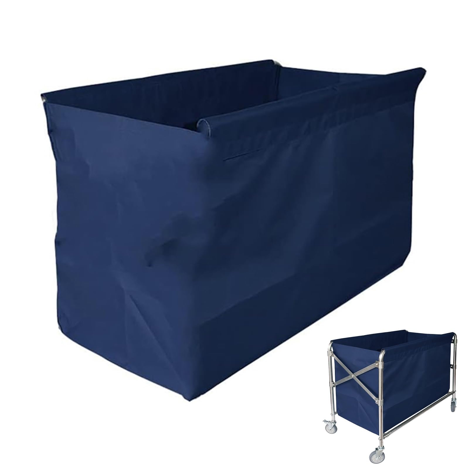 Bolsa de repuesto para carrito de lavandería de tela Oxford impermeable azul