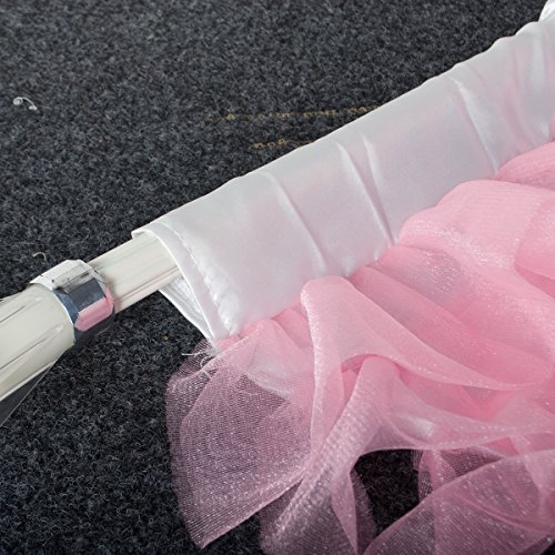 Pink Valance Curtains Tulle Princess Valance For Girls Bedroom Kids Room Baby Nursery Room Windows 52 × 16 Inch #TOP6