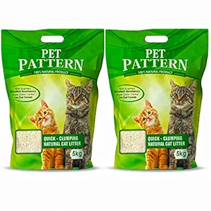 Pet Pattern Cat Litter 10 KG Natural Fresh Litter with 3X Absorption 99.99% Dust Free