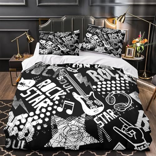 Housse de Couette 3D Imprimée Parure de Lit Microfibre Premium Luxe