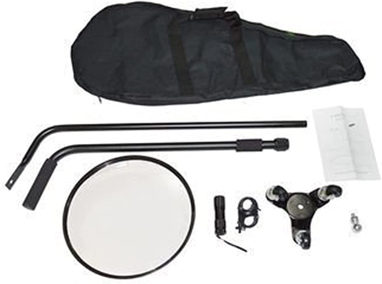 Espejo De Inspección para Vehículos, Espejo De Inspección Inferior con Ruedas Y Luces Led, Varilla Telescópica Ajustable De 50 A 100 Cm, para Control De Seguridad De