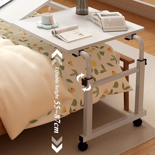 Table de lit et bureau réglable mobile pour ordinateur avec chariot - 6