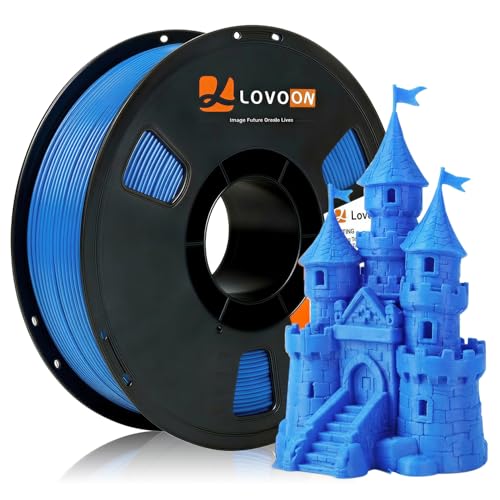Image of LOVOON PLA Filament Blue 1KG, Neatly Wound 1.75mm 3D Printer Filament Dimensional Accuracy + /- 0.02mm, 1kg Carboard Spool (2.2lbs) Fits for Most FDM 3D Printers