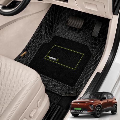 Image of EV MASTER 7D Car Floor Mats for Tata Punch EV Hybrid (2026 Onwards) Complete Set | Waterproof | Anti-Slip | Luxury Premium Car Mat | Full Coverage | Custom Fitted Car Foot Mats