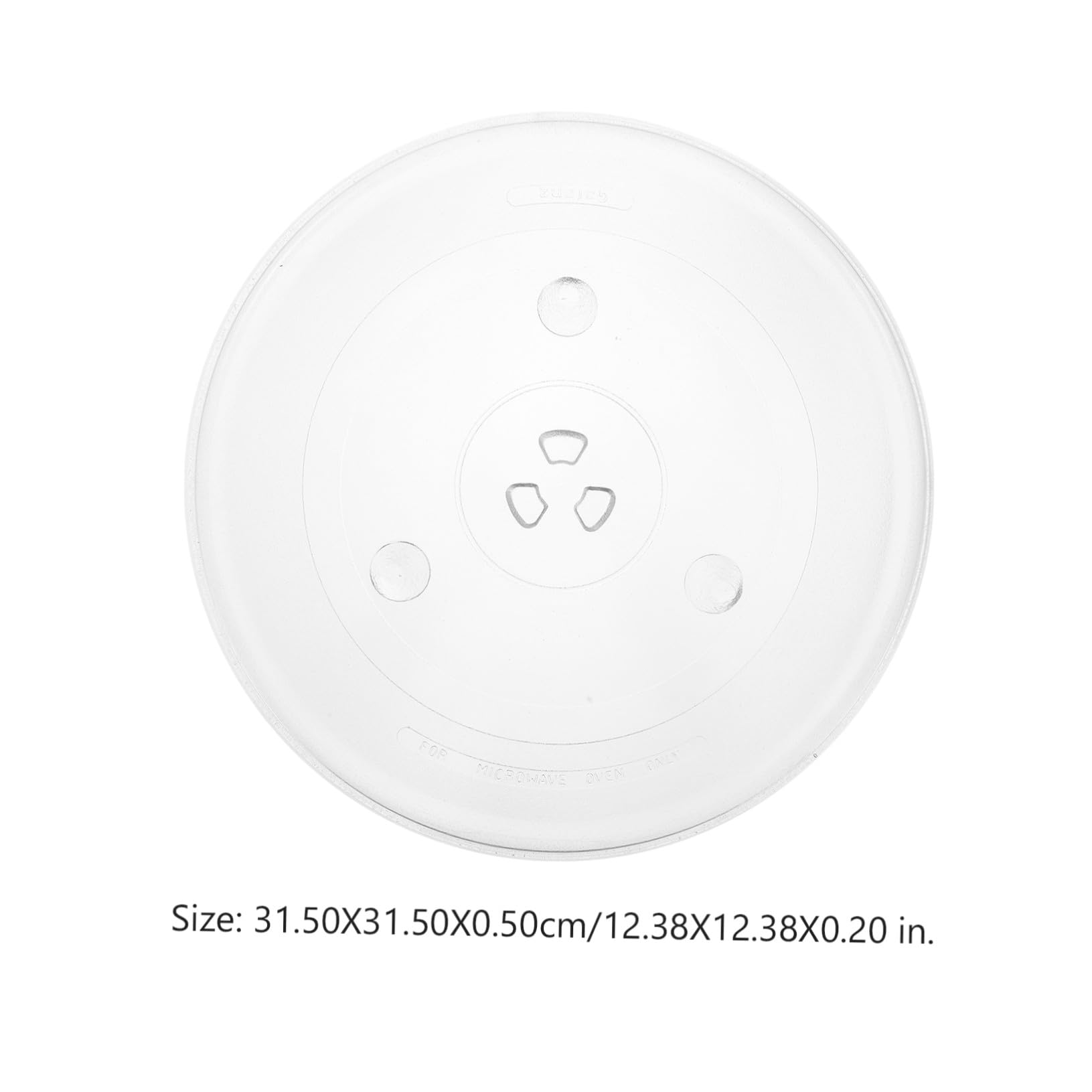 TOYANDONA Plato de Vidrio Grueso para Microondas Bandeja de Horno Resistente al Calor Repuesto para Horno con Base Estable Apto para Cocinar y Calentar Alimentos