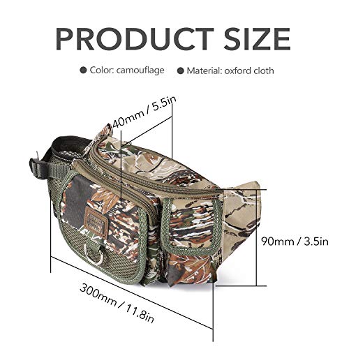 Pacote de cintura, Andoer Sacos de pesca multifuncionais bolsa de pano oxford ao ar livre para a cin