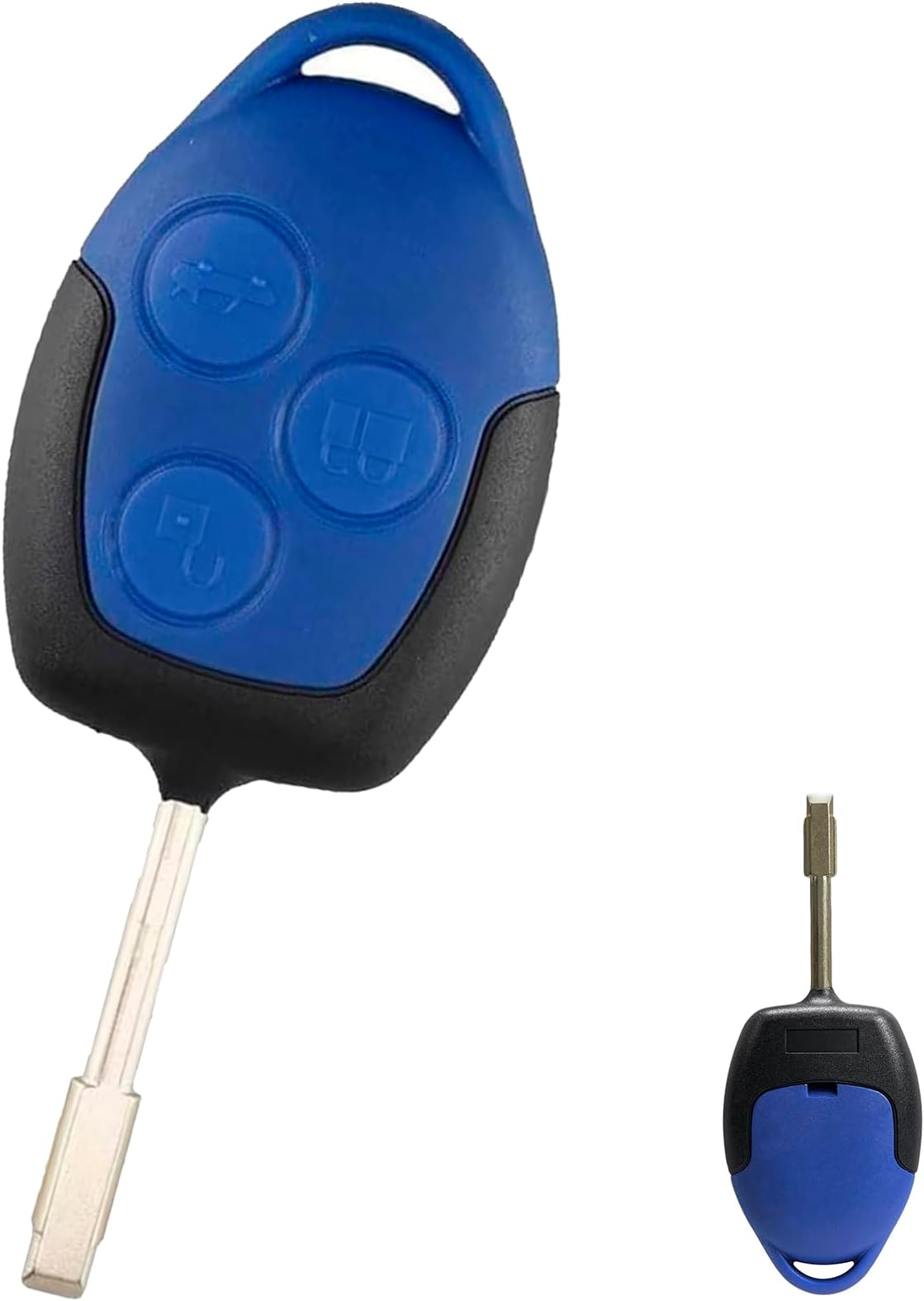 3 Buttons Car Remote Key Shell Replacement For Ford Transit WM VM Blue And Black Key Case