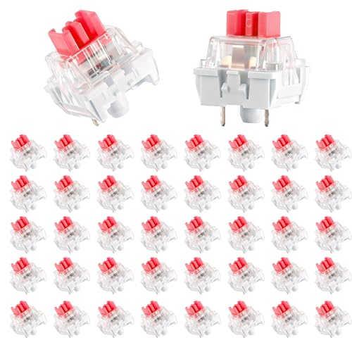 Image of Mechanical Keyboard Switches, 50 Pcs 3 PIN Red Keyboard Clickers for 3D Prints Dustproof Clicky Switches Replacement for Most Gaming Keyboards