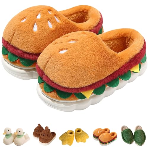 Jfxgjuv Funny Slippers for Women Men, Fuzzy Bear Feet Slippers Cute Plush Animal Paw Slides Fluffy Soft Warm Anti-slip Novelty House Shoes