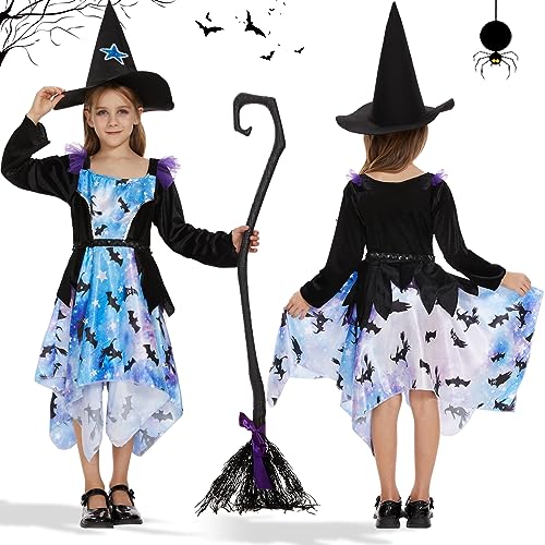 FORMIZON Costume Strega Bambina, Vestito da Strega...