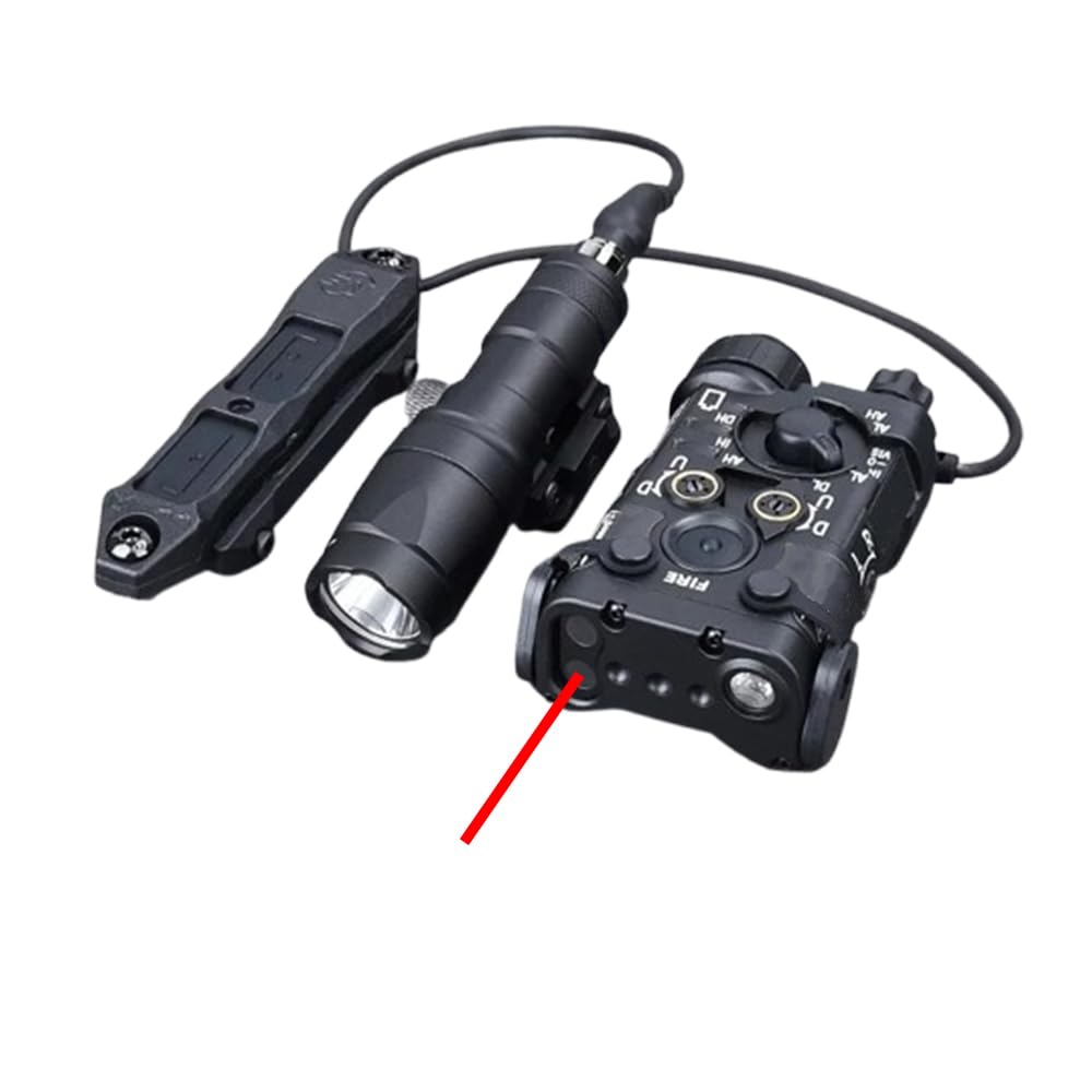 Metal L3-NL Box Aiming Laser Sights(with Red Laser+IR Laser+White Light), and M300A Strong LED Flashlight, and NF Modular Dual Wire Remote Pressure Switch(SF+2.5 Plug) Combo,BK