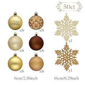 Valery Madelyn Christmas Tree Decorations Ornament Set for Valentines Mardi Gras St Patricks Day, 50ct 2.36 Inches Bronze Copper Gold Shatterproof Christmas Ball Ornaments Hanging Holiday Party Decor Valery Madelyn Christmas Tree Decorations Ornament Set for Valentines Mardi Gras St Patricks Day 50ct 236 Inches Bronze Copper Gold Shatterproof Christmas Ball Ornaments Hanging Holiday Party Decor