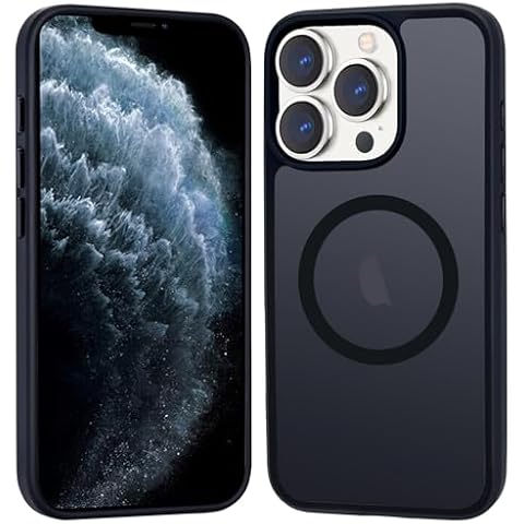 Dengduoduo Magnetic Case for iPhone 11 Pro Max Case, Translucent Matte Back Frosted Anti-Fingerprint Slim Shockproof Phone Cover Compatible with Magsafe, Black Cover