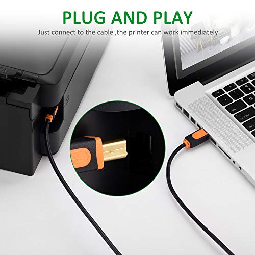 SNANSHI Printer Cable 30 Feet USB Printer Cable Active Repeater USB2.0 A to B Printer USB Cable for Printer Scanner