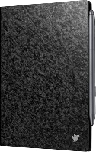 Image of iFLYTEK AINOTE Air2 Black Protective Folio Case for Note-Taking Tablet 8.2 inch, Premium PU Leather, Slim& Lightweight, Durable Cover with a Pen Clip for E-Ink Writing Tablet, Water and Dustproof,