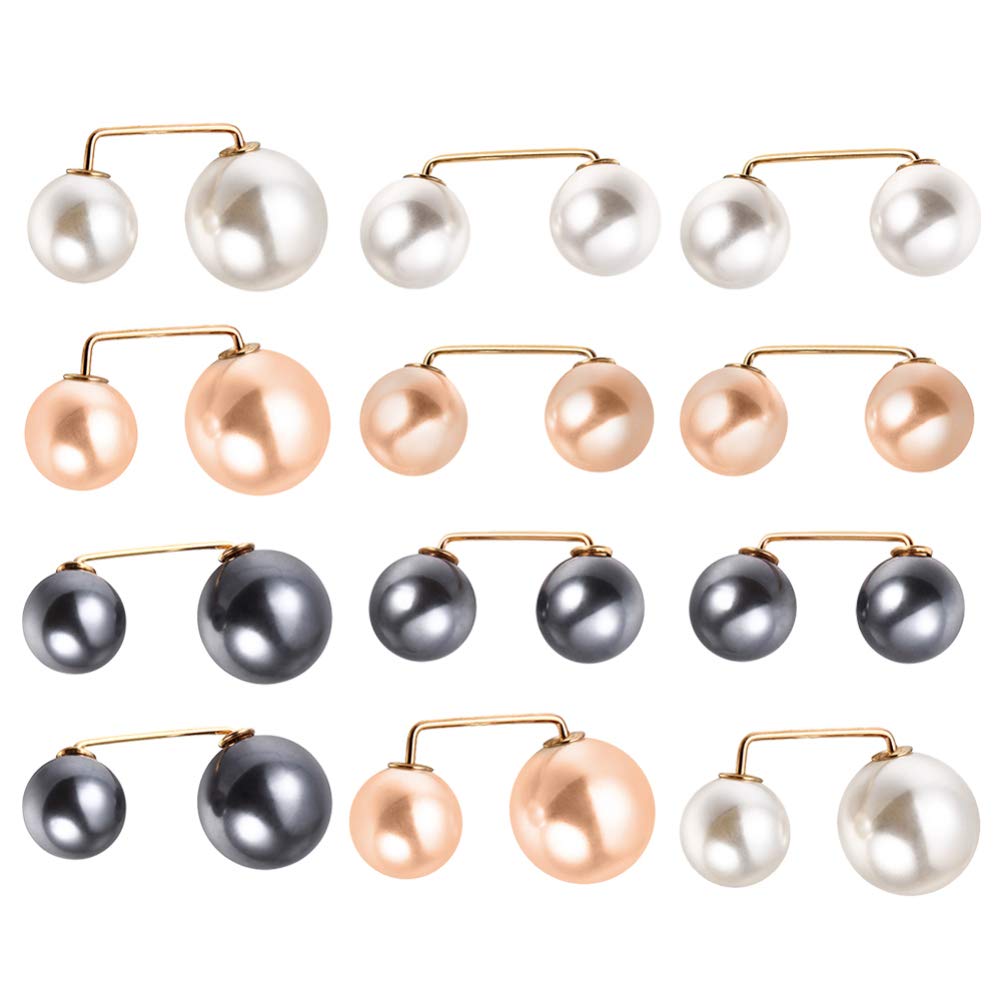 ARTIBETTER 12PCS Pearl Brooch Safety Pins Shawl Collar Shirt Pin Buttons Wedding Decorations for Women (B091HYQ8HG) Amazon Price History, Amazon Price Tracker