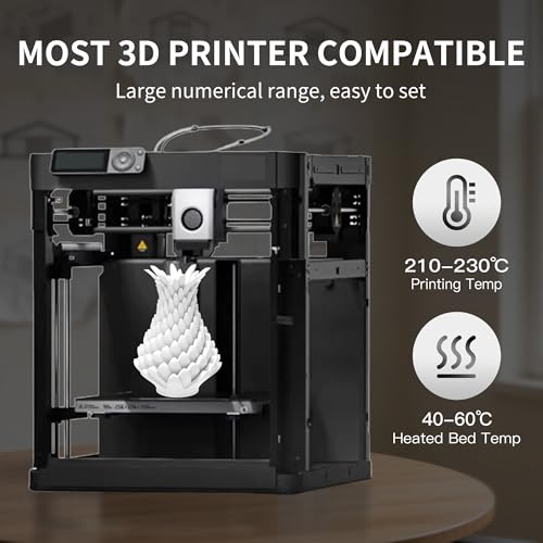 Image of RAMBERY White Black PLA+ 3D Printer Filament Bundle 4KG Toughness Upgraded 1.75MM 3D Printing Filament Fit Most FDM Printers，Black x 2 Spools & White x 2 Spools