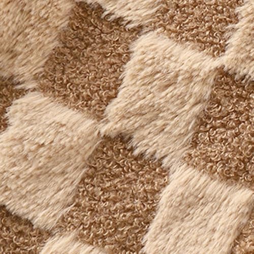 Kids Plaid Sherpa Fleece Full-Zip Sweatshirt Girls Boys Stand Collar Fuzzy Cozy Jacket Soft Warm Fall Winter Coat3