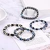 Hicarer 10 Pieces Magnetic Hematite Bracelets for Men Women Magnetic Bracelet Rock Beads Stone Bracelet,10 Styles