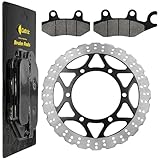 Caltric Front Brake Disc Rotor with Pad Compatible with Kawasaki Ninja 250R Ex250J 2008 2009 2010 2011 2012