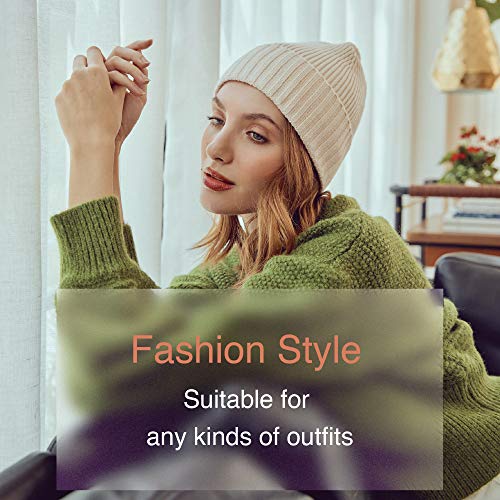 Accsa 2 Pack Winter Knit Beanie Hat For Men Women Winter Stretchy Hats For Women Soft Warm Unisex Cuffed Beanie Black And Green thumb #2