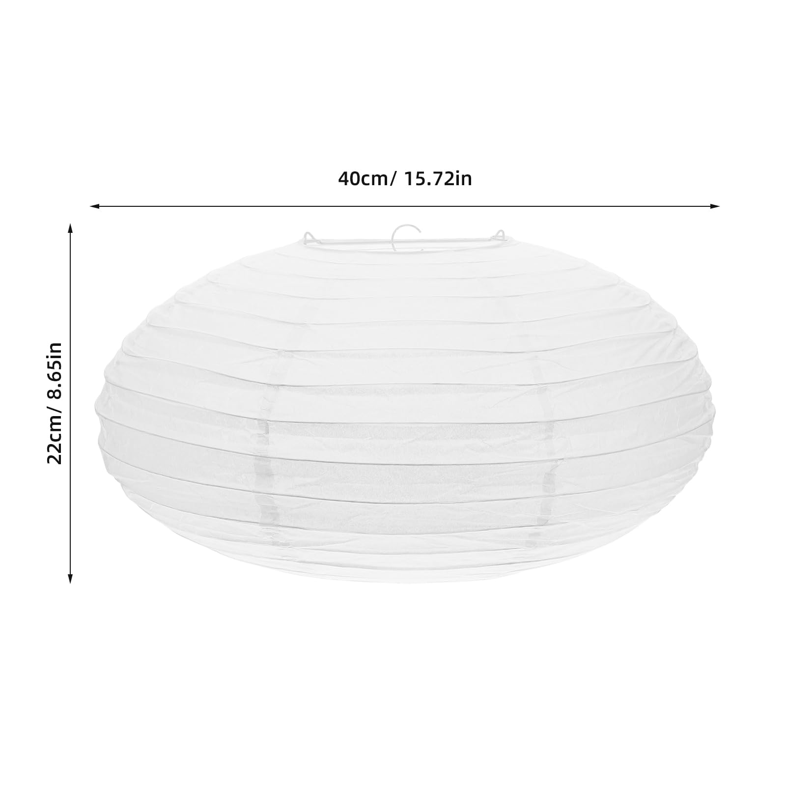 Ciieeo 1pc White Paper Lamp Shades Oval Foldable Lampshades Chinese Ancient Lampshade Round Paper Bamboo Lampshades for Ceiling Lights Home Decor - Image 4