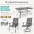 Pamapic 7-Piece Outdoor Dining Set, Patio Dining Set for 6, All-Weather Outdoor Patio Set with 2 Textilene Swivel Chairs & 4 Regular Chairs for Garden, Poolside, Deck?Gray